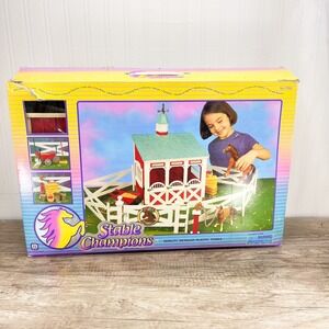 Stable‎ Champions Horses Kid Kore Large Stable with Accessories Incomplete Read